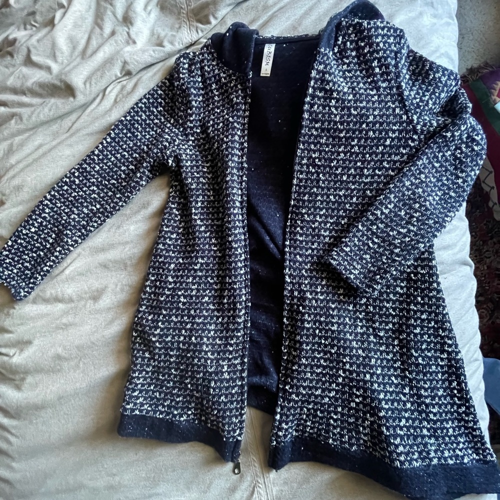 Blue light oversized jacket